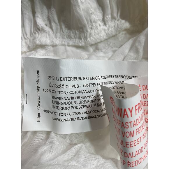 Minkpink 'Sadie Broidery' White Sundress Size S - Picture 5 of 5